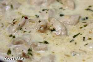 Aiguillettes de poulet à la crème fraiche