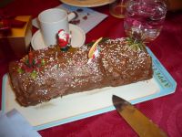 Bûche de Noël à la mousse de chocolat