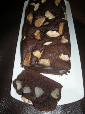 Cake fondant chocolat-poires