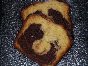 Gâteau au yaourt marbré au chocolat