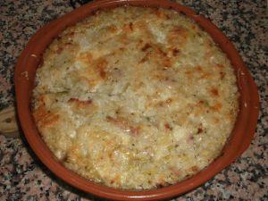 gratin de choux-fleur et poireaux