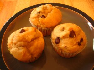 Muffins aux bananes et chocolat