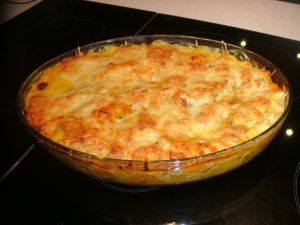 le plat sort du four bien gratiné