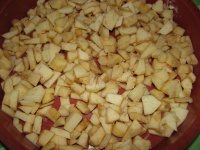 Pommes en dés du crumble