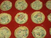 préparation de smini-quiches