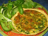 quiche au saumon fumé et salade