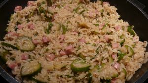 Risotto jambon/courgettes Risotto jambon/courgettes