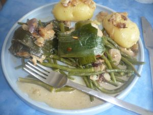 Roulés de poisson au vert de poireau