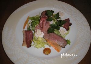 salade aux magrets de canard en photos