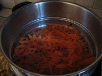 tagliatelles de carottes à la vapeur douce