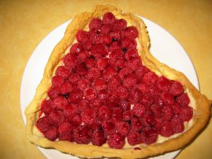 tarte en coeur pour amoureux