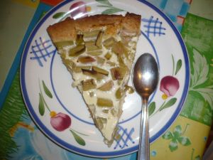 tarte à la rhubarbe (pâte de nos grands-mères)