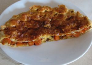 Tourte à la carotte et cumin